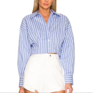 The Ismini Top in Blue & White Stripe